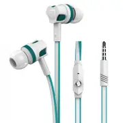 JM26 Headphone 3.5mm Wired Earphone Noise Reduction in-ear Earphone Headset with Mic for Mobile Phone white