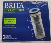Brita Stream Pitcher Replacement Water Filter 3 Pack