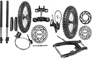 YC Yier 14" /12" Wheel 60/100-14 80/100-12 Front Rear Tire Tube Rim & 700mm 45/48mm Front Forks Triple Tree & Rear Swing Arm Disc Brake Kit for Dirt Pit Bike 50cc 70cc 90cc 110cc 125cc 140cc