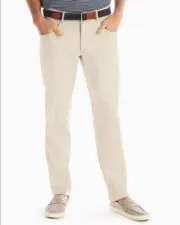 NWT JOHNNIE-O $135 CROSS COUNTRY PREP-FORMANCE PANT IN STONE SZ 33/34
