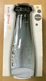 2013 McDonalds Coca Cola Upside Down Glass in Box CHARCOAL - Promo Coke Glass