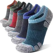 [MOGGEI] Merino Wool Hiking Running No Show Socks for Women Men Thick Warm Athletic Low Cut Thermal Ankle Socks 6 Pairs