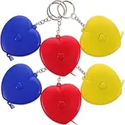 COOPHYA Automatic Retractable Heart Shape Tape Measure Double-Sided Inches Centimeters Mini Measuring Tape for Body Portable 1.5m