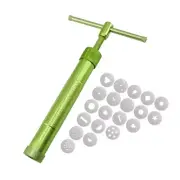 Fondant Press with 20 Tips Clay Extruder Rotary Mold Tool Set Decorating Tool