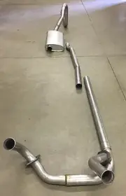1968-1969 CADILLAC DEVILLE SINGLE EXHAUST SYSTEM, ALUMINIZED WITH RESONATOR (for: Cadillac)