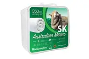 Woolcomfort Aus Made Merino Quilt 350Gsm 270X240cm Super King Size Quilt Covers