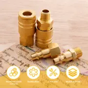 16Pcs Air Coupler and Plug Kit Brass 1/4inch NPT Air Tool Fittings Set paHuK