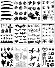 Halloween Temporary Tattoo Black Bat Spider Web Water Transfer Temporary Tattoo