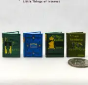 MARK TWAIN CLASSIC Miniature Books 4 Pc Dollhouse 1:12 Scale Illustrated Books