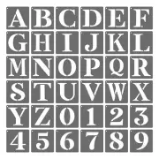 5 Inch Plastic Large Letter and Number Stencils, 36 Pcs Reusable Stencils