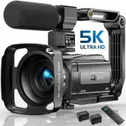 5K Video Camera Camcorder, 48MP UHD Wifi IR Night Vision Vlogging Camera for ...