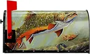 Brook Trout Fly Fishing Magnetic Suction Waterproof Mailbox Cover (Consistent On Both Sides) Mailbox Sticker