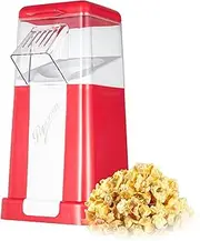 Popcorn, Popper Maker, 3 min Fast Popcorn Machine Automatic Popcorn Machine for Home use Party Kids Red