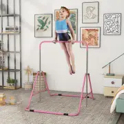 Kids Gymnastics Bar with Adjustable Height, Folding Horizontal Bars