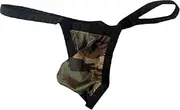 [Generic] Men's Underpant Leopard Thong Low Waist Butt T Pants Panties Lingerie G String