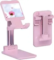 AIMALL Foldable Adjustable Desk Stand for Mobile Phone & Tablet – Universal Telescopic Holder, Anti-Slip Silicone Base, Compatible with 3.5"-9.7" Devices, Portable