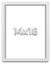 14x18 Shadow Box High Gloss White Display Frame | 1.625 Inches Deep | 1 Inch Mou