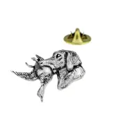 Labrador with Duck in Mouth English Pewter Lapel Pin Badge XTSPBA25