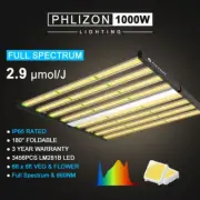 PHLIZON FD9600 1000W Dimmable LED Commercial Indoor Grow Light Full spectrum Kit