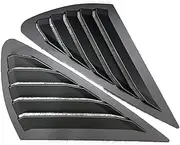 Car Rear Window Blinds Side Tuyere Louvers Vent Behind Shutters Decorative Parts Compatible For Ford Focus MK2 2005-2013 Hatchback 4D(Matte black)