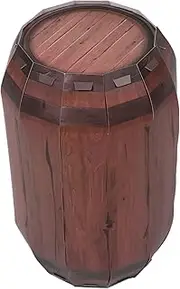 Healvian 2pcs Western Cowboy Party Props: Simulation Paper Wine Barrel Props for Cowboy-themed Events Faux Wooden Wine Barrel for Farmhouse Decorations