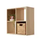 4 Cube Display Unit Oak Gloss Bookshelves Shelves Bookcase Storage Organiser