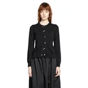 [CDGCDG] Layered Wool Cardigan Black