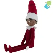Compact Dark Skin Tone Elf On The Shelf - Ideal Stocking Stuffer for Christmas