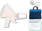 Slim Guide Skinfold Caliper w/ BMI Tape Measure, Transport Bag (White) …