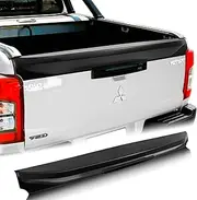 SUERAUTO4X4 Rear Tailgate Spoiler Cover for Mitsubishi Triton MR 2019-2024 Accessories, Tailgate Protector Wing Cover Rail Cap Guard Trim Car Exterior, Matte Black ABS