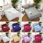 1 PC 800tc Egyptian Cotton European Plated Bed Spread 25" drop all size &color