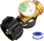 QCC Propane Tank Gauge Level Indicator, Universal Pressure Gauge Leak Detector for RV Camper BBQ Gas Grill Fire Pit QCC1/Type1, Gas Generator/Stove/Range, Heater
