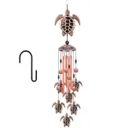 33'' Vintage Sea Turtle 4 Tubes Bells Wind Chimes Garden Outdoor Hanging Decor