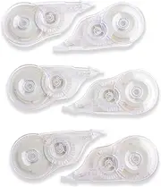 Elkuaie 6 Pack Roll Correction Tape Corrector with Protective Case, Mini Correction Tape, Transparent Corrector for Kids, Students, Office, Home, School