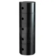 MIUZ 5 Tier Black Replica Componibili Round Storage Cabinet