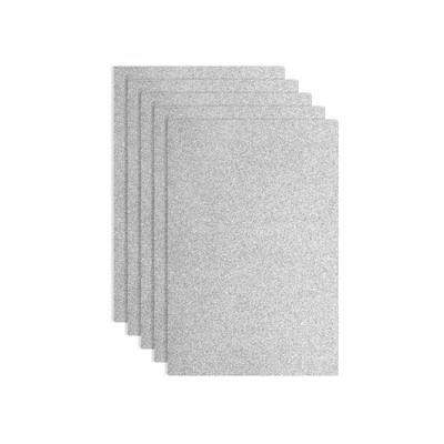 5Pcs Silver Foam Sheets, 8"x12" Self-Adhesive EVA Foam Sheets(1.5mm Thick)