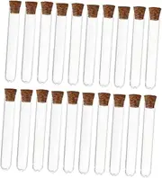 Mobestech 50pcs Storage Tube Bath Salt Container Chemistry Test Tube Clear Bath Salt Tube Spices Tube Plant Propagation Tube Laboratory Test Tubes Test Tubes for Plant Propagation Cork