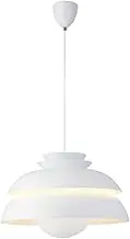 CJLWSLCO Scandinavian Simple Double White Single Head Chandeliers Bedroom Restaurant Living Room Aluminium Hanging Lamp LED E27 Light Source Pendant Lightled Modern Simple Household Lighting Fixtures