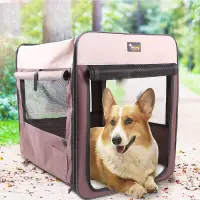 在飛比找樂天市場購物網優惠-優貝卡寵物籠狗窩摺疊透氣寵物狗床 車用運輸狗籠