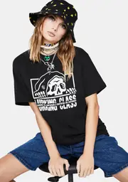 [Lurking Class] Black Torn Short Sleeve Graphic Tee
