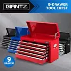 Giantz 9 Drawer Tool Box Chest Cabinet Toolbox Storage Garage Organiser Set