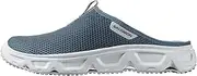 [Salomon] Reelax Slide 6.0 Men's Recovery Footwear, Cushioned Stride, Instant and Durable Comfort, and Versatile Wear, Black Black Alloy, 12.5 US