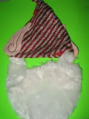 Christmas Elf Face Hat by Merry Brite - Has Beard - New With Tag !