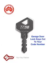 Lock Focus Garage Roller Door Lock Keys Cut To Code Number Suits Gliderol, B&D