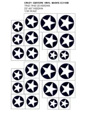 US 1942-1943 Insignia for WW2 US Aircraft in 32nd Scale