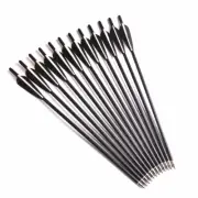 12Pcs 20'' Diameter 8.8mm Crossbow Carbon Arrows For Hunting Target Shooting