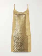 [RABANNE] RABANNE - Chainmail Mini Dress - Gold - FR 44 FR 44 Gold