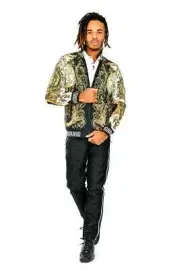 Barabas Men's Italian fashion Black Switch Up tracksuit reversible multicolor
