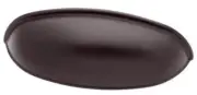 2-1/2" or 3" Dual Mount Cup Pull Dark Oil Rubbed Bronze