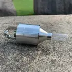 Funnel Shape Metal Powder Spice Mill Grinder with Snuff Glass Bottle
